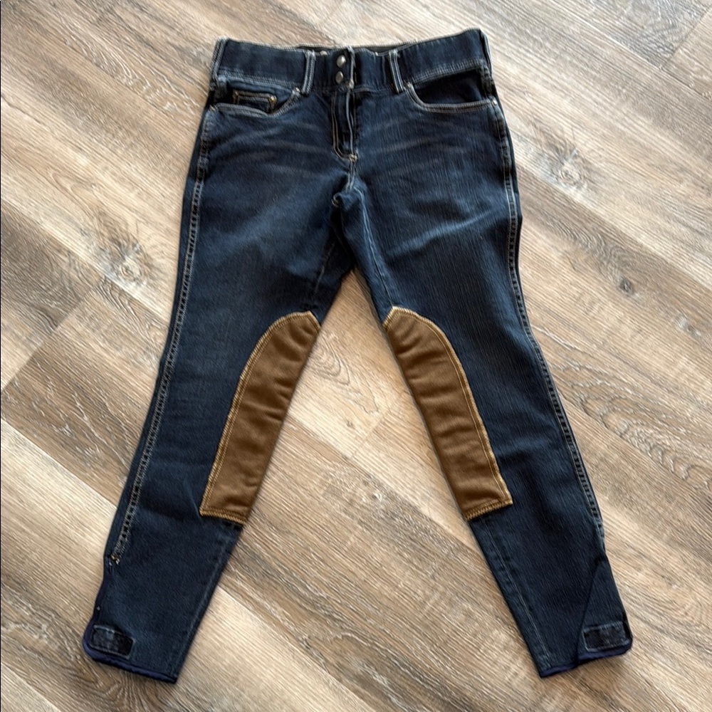 Goode Rider Women's Black and Brown Jeans sz 28 low rise
